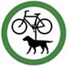 image: dog with bicycle