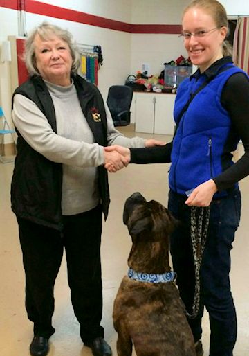 Leo and Heather White - getting their medal